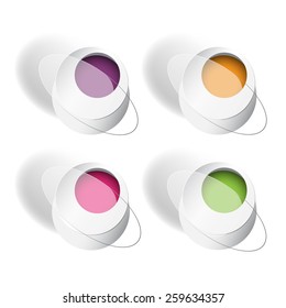3D button with reflection