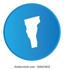 3D Button with the shape of American State - Vermont