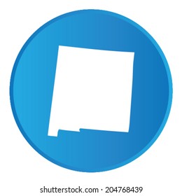 3D Button with the shape of American State - New Mexico