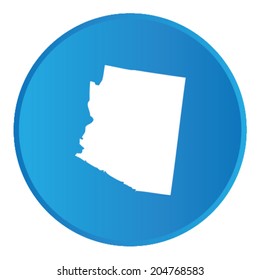 3D Button with the shape of American State - Arizona