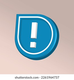 3D-Schaltflächen für Ausrufezeichen oder Gefahrensymbole für Apps oder Website-Symbole