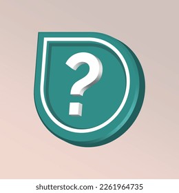 3d buttons of question or ask icon button for apps or website symbols