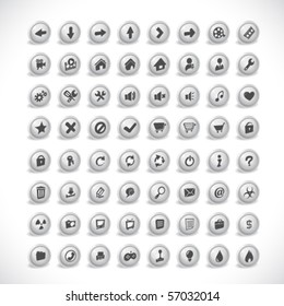 3d buttons. Vector.