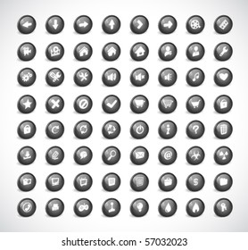 3d buttons. Vector