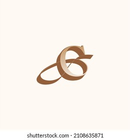3D C initial handwriting and signature logo. A concept handwriting initial logo. Luxury style lettering.