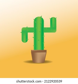 3d cactus plant suitable for wall decoration