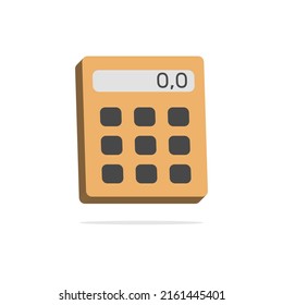 3d calculator concept in minimal cartoon style