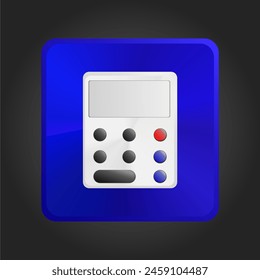 símbolo de icono de calculadora 3d. Ilustración vectorial