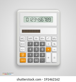 3d calculator object business, template design element, Vector illustration