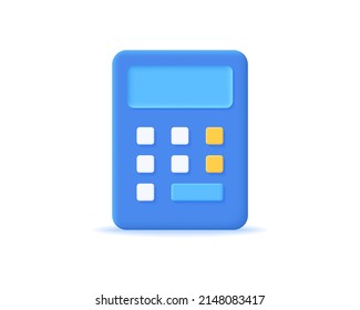 3.ª calculadora icono realista diseño de ilustración vectorial