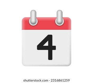 3d calendar with blank page. Vector illustration. Eps 10.