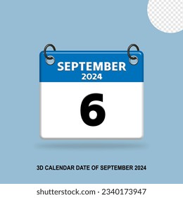 3D CALENDAR DATE OF SEPTEMBER 2024