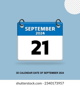 3D CALENDAR DATE OF SEPTEMBER 2024