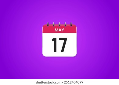 3d calendar icon may 17th