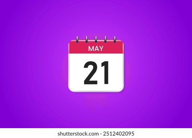 3d calendar icon may 21st