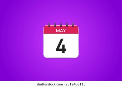 3d calendar icon may 4th