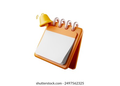 3D calendar icons mark the date and time for event meeting reminders. Calendar with 3D clock for appointments, due dates, vacation planning. 3d alarm clock illustration