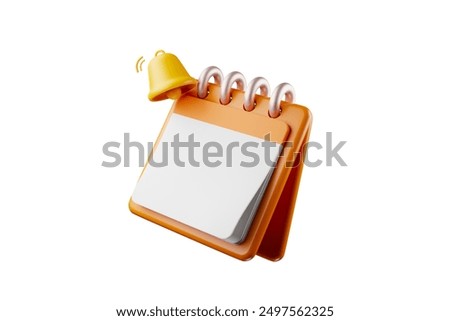 3D calendar icons mark the date and time for event meeting reminders. Calendar with 3D clock for appointments, due dates, vacation planning. 3d alarm clock illustration