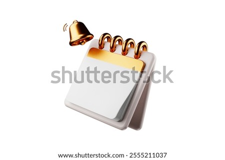 3D calendar icons mark the date and time for event meeting reminders. Calendar with 3D clock for appointments, due dates, vacation planning. 3d alarm clock illustration