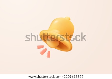 3D calendar notification bell icon with bubble speech floating around. calendar alert 3d concept for social media element. 3d calendar notice alert icon for message vector render illustration