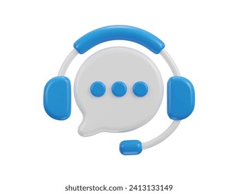 3d call center icon vector illustration