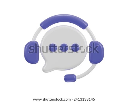 3d call center icon vector illustration
