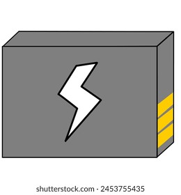 3d Camera battery pack icon isometric vector. cartoon