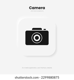 3d Camera icon symbol. Photograph sign. Photo icon. Cam sign. Take a picture symbol for mobile app, website, UI UX