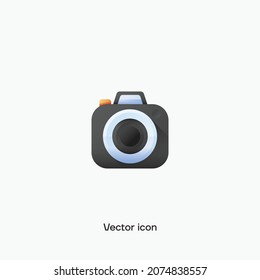 3D Camera vector icon. Premium quality.