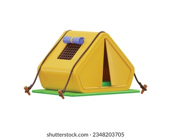 Ilustración vectorial del icono de campamento de 3.ª camping