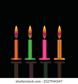  3d Candle in realistic style
