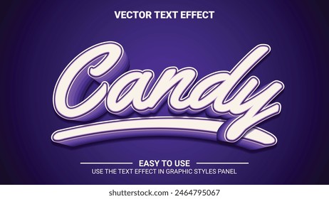 3d candy editable text effect