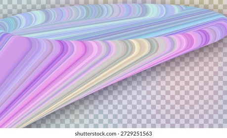 Fundo de listras de doces 3d. Abstrato Padrão Rosa, Amarelo E Azul Com Linhas Diagonais Gradientes. Design de vetor geométrico. Parede Brilhante De Pirulito. Efeito de Movimento. 3d colorido doces listras.