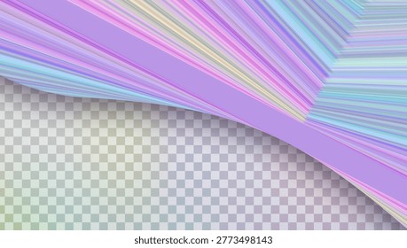 3d Candy Stripes Background. Abstract Pink, Yellow And Blue Pattern With Gradient Diagonal Lines. Geometric Vector Design. Bright Lollipop Wall. Motion Effect. Colorful 3d Candy Stripes.