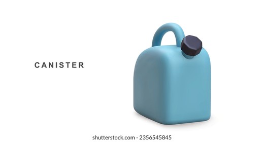 3d canister on white background. Vector illustration