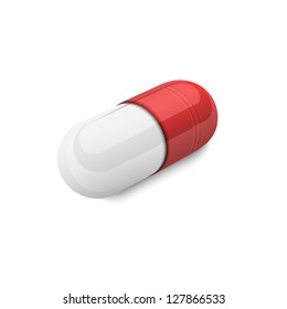 3d capsule pill. Vector EPS10