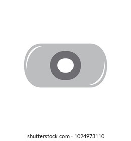 3d capsule shape symbol logo vector