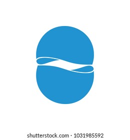 3d capsule symbol logo vector