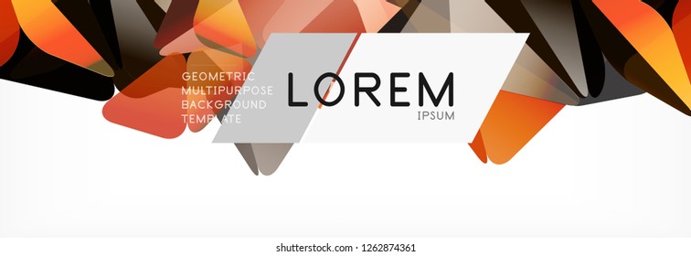 3d card on light backdrop. Abstract triangle pattern. Futuristic vector geometric background.