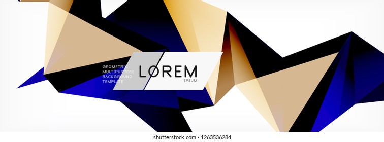 Tarjeta 3d sobre fondo de luz. Patrón triangular abstracto. Fondo geométrico vectorial futurista.