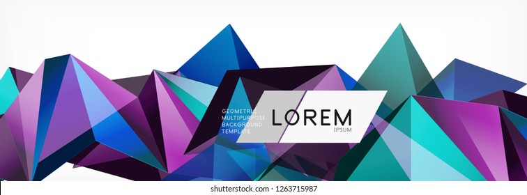 Tarjeta 3d sobre fondo de luz. Patrón triangular abstracto. Fondo geométrico vectorial futurista.