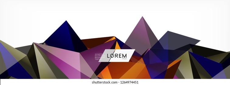 Tarjeta 3d sobre fondo de luz. Patrón triangular abstracto. Fondo geométrico vectorial futurista.