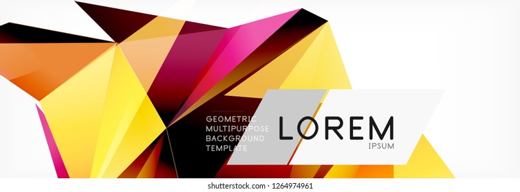 Tarjeta 3d sobre fondo de luz. Patrón triangular abstracto. Fondo geométrico vectorial futurista.