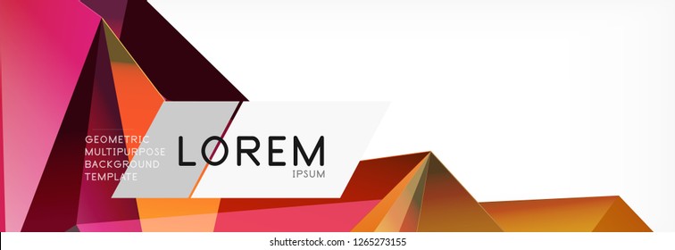 Tarjeta 3d sobre fondo de luz. Patrón triangular abstracto. Fondo geométrico vectorial futurista.