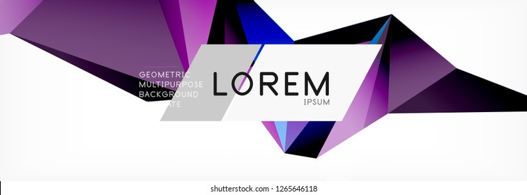 Tarjeta 3d sobre fondo de luz. Patrón triangular abstracto. Fondo geométrico vectorial futurista.