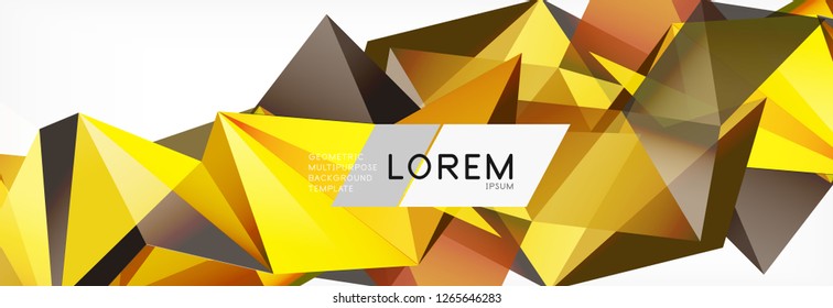 Tarjeta 3d sobre fondo de luz. Patrón triangular abstracto. Fondo geométrico vectorial futurista.