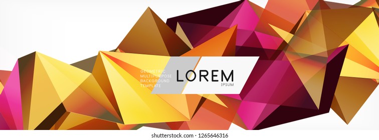 Tarjeta 3d sobre fondo de luz. Patrón triangular abstracto. Fondo geométrico vectorial futurista.
