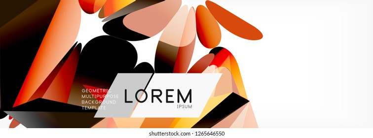 3d card on light backdrop. Abstract triangle pattern. Futuristic vector geometric background.