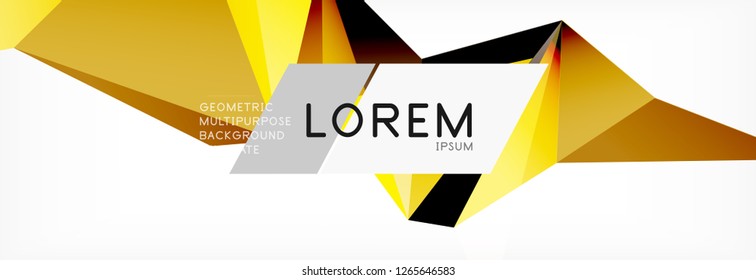 Tarjeta 3d sobre fondo de luz. Patrón triangular abstracto. Fondo geométrico vectorial futurista.