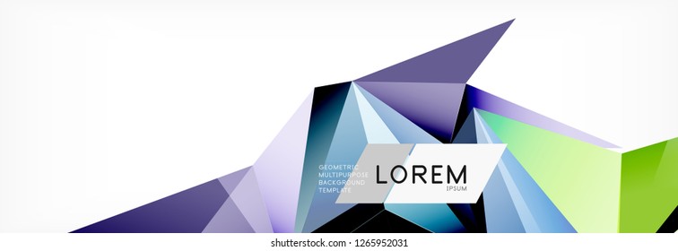 Tarjeta 3d sobre fondo de luz. Patrón triangular abstracto. Fondo geométrico vectorial futurista.
